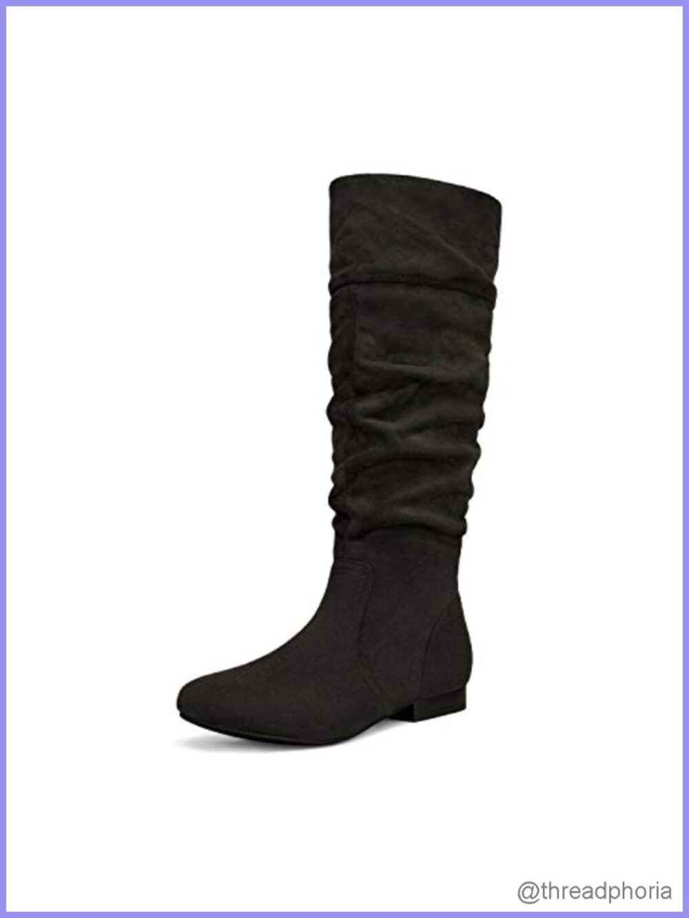 Women's Knee High Pull On Winter Boots Faux Fur Lined Ruched